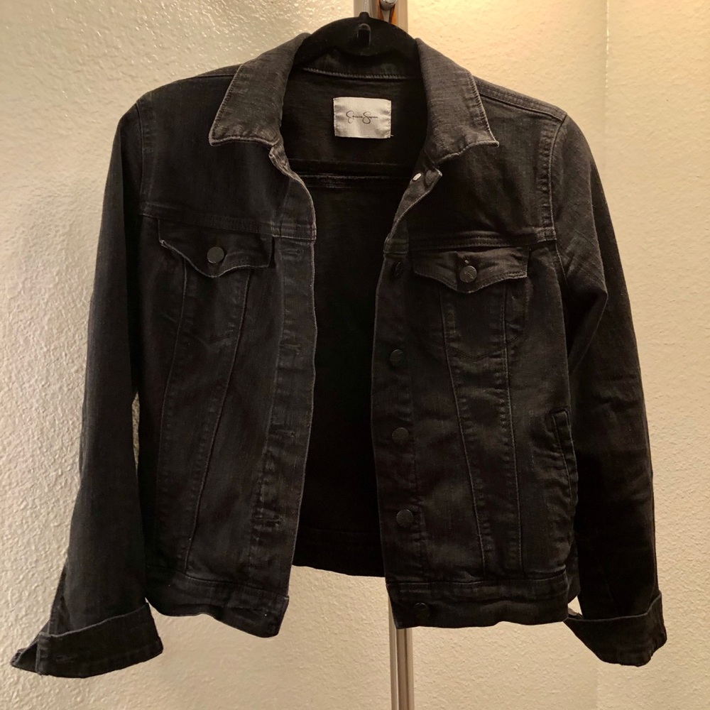 Black denim jacket